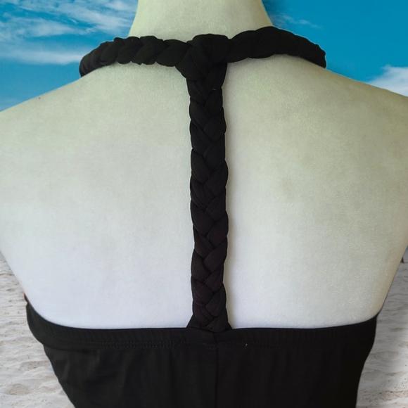 A. Byer Turquoise Embellished Braided Black Mini Dress Size Small - Picture 4 of 9